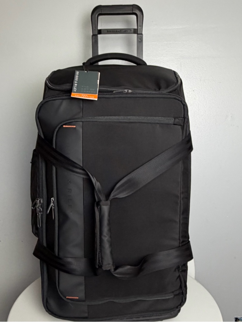 BRIGGS & RILEY -27” Medium Upright Duffle ZDX Black (Brand New) 96L